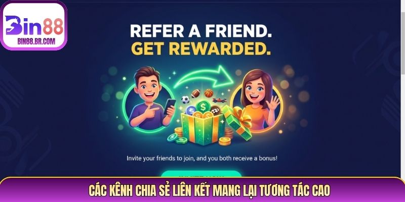 Các kênh chia sẻ liên kết mang lại tương tác cao