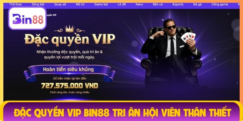 Đặc quyền VIP Bin88 tri ân hội viên thân thiết